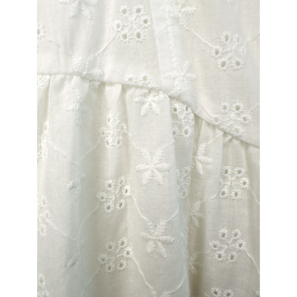 Lulus Lovely Weather White Eyelet Midi Dress L Bustier Embroidered Sundress NWT - Picture 15 of 16